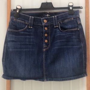 7 for all Mankind denim mini skirt